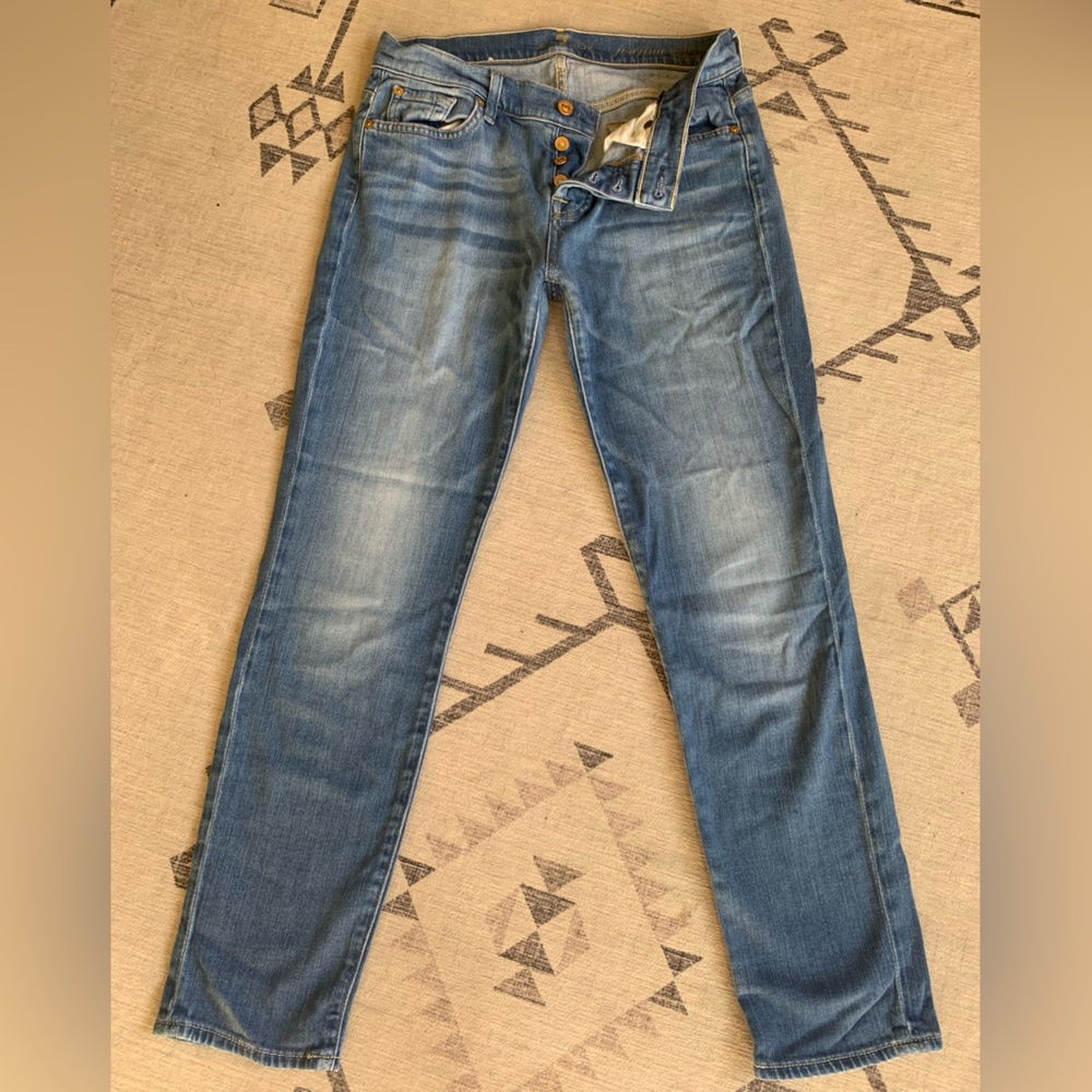 7 For All Mankind Josefina Skinny Boyfriend Crop jeans